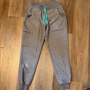 Figs Technical Collection Pants in Gray with Dark Trim